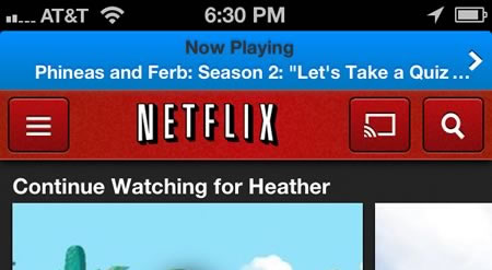 Now Playing on Netflix for iPhone