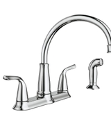 image MOEN Brecklyn 2-Handle Standard Kitchen Faucet with Side Sprayer in Chrome