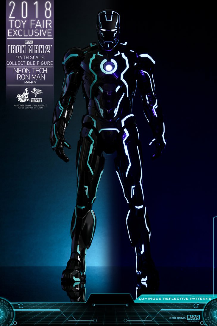 Hot Toys Iron Man 2 MMS485D24 Neon Tech Iron Man Mark IV 1/6th