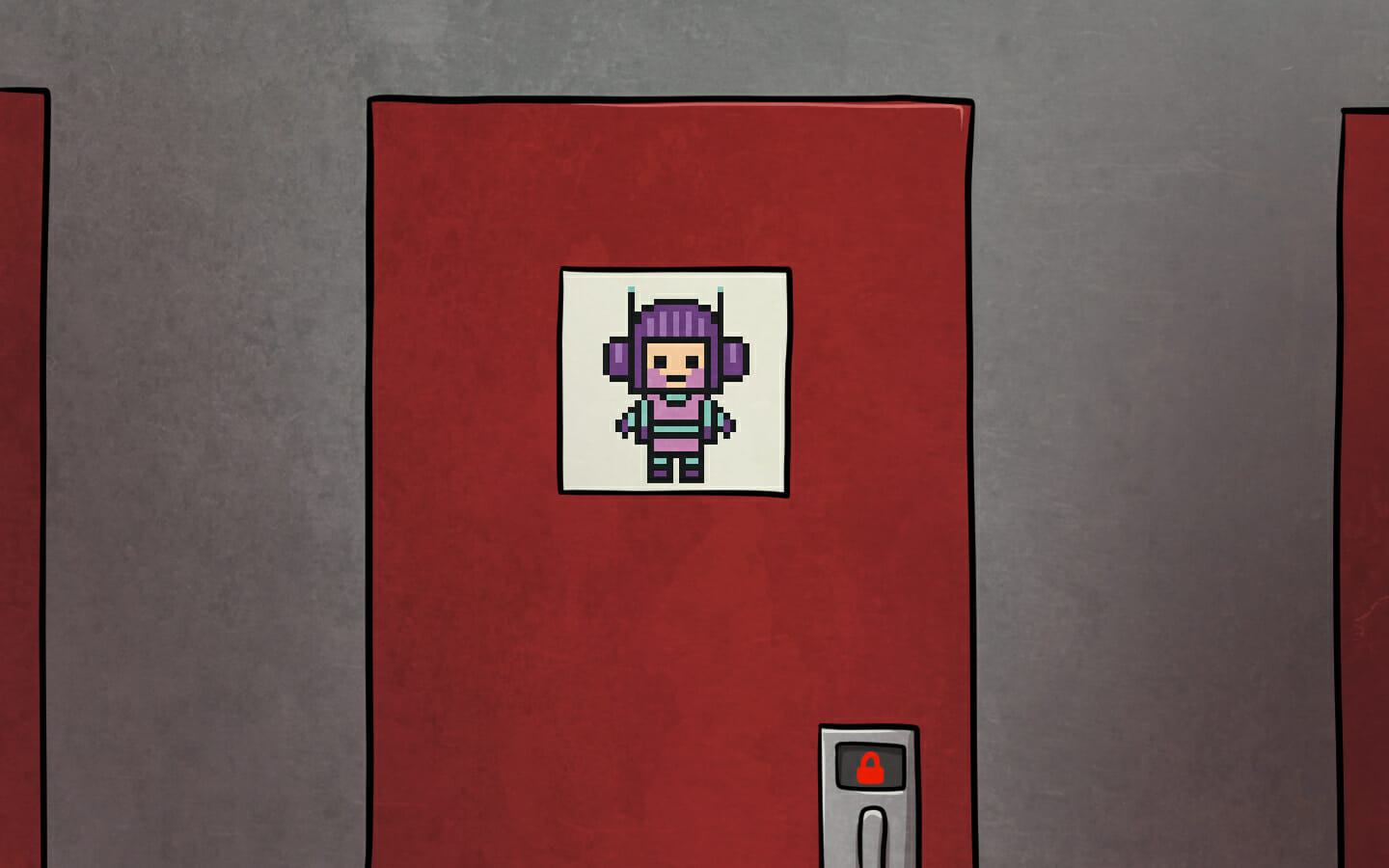 Ping's door.