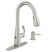 image MOEN Essie Touchless 1-Handle Pull-Down Sprayer Kitchen Faucet with MotionSense Wave and Power Clean in S
