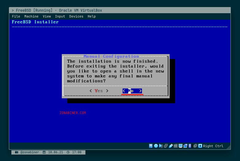 Final Confirmation for system configuration Final Confirmation for system configuration
