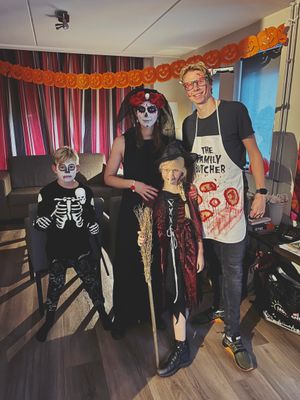 Halloween gezin