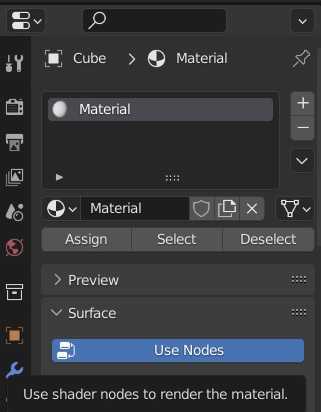 Blender material editor for applying materials to a 3D model.