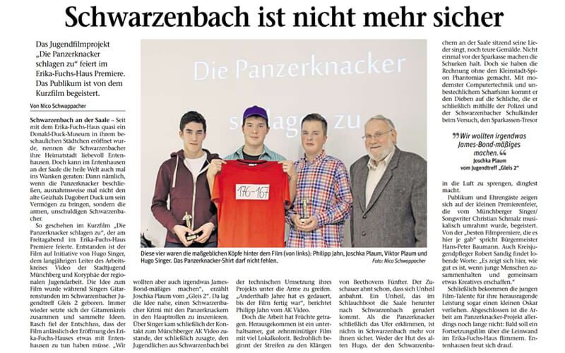 Artikel der Frankenpost über die Premiere