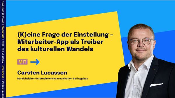 Carsten Lucassen: Die Mitarbeiter-App als Treiber des Kulturwandels | VOICES Berlin 2023