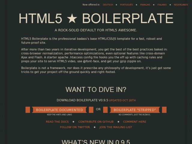 HTML5 Boilerplate: A Rock-solid Default For HTML5 | Konigi