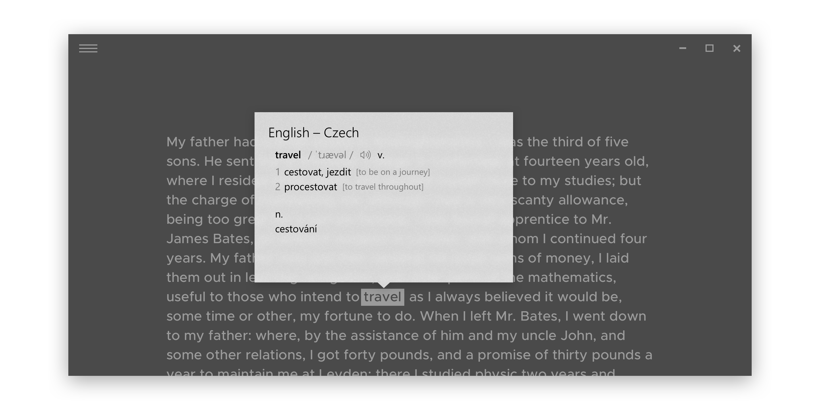 Translation dictionaries for Windows.