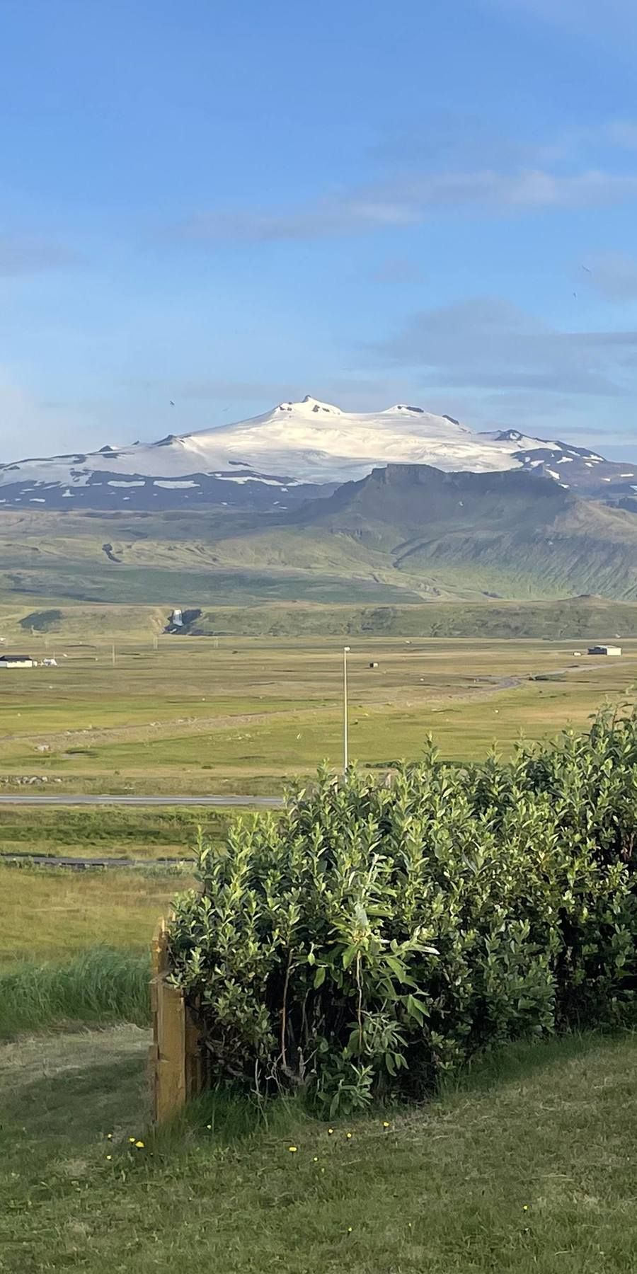 The cottage has a magnificent view of the Snæfellsjökull glacier