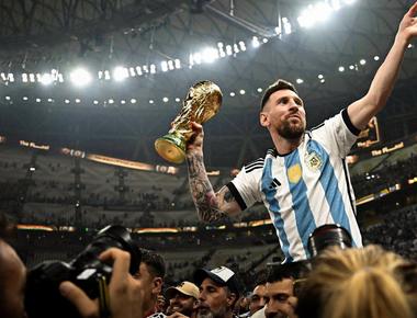 Messi became the 9th player to win the World Cup, Champions League and Ballon d'Or