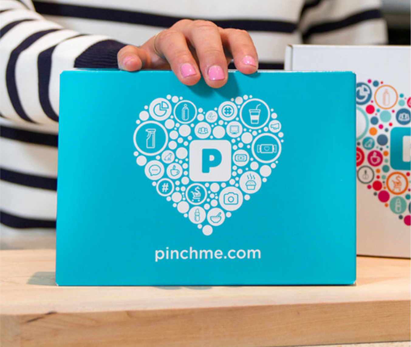 PINCHme box with samples inside.