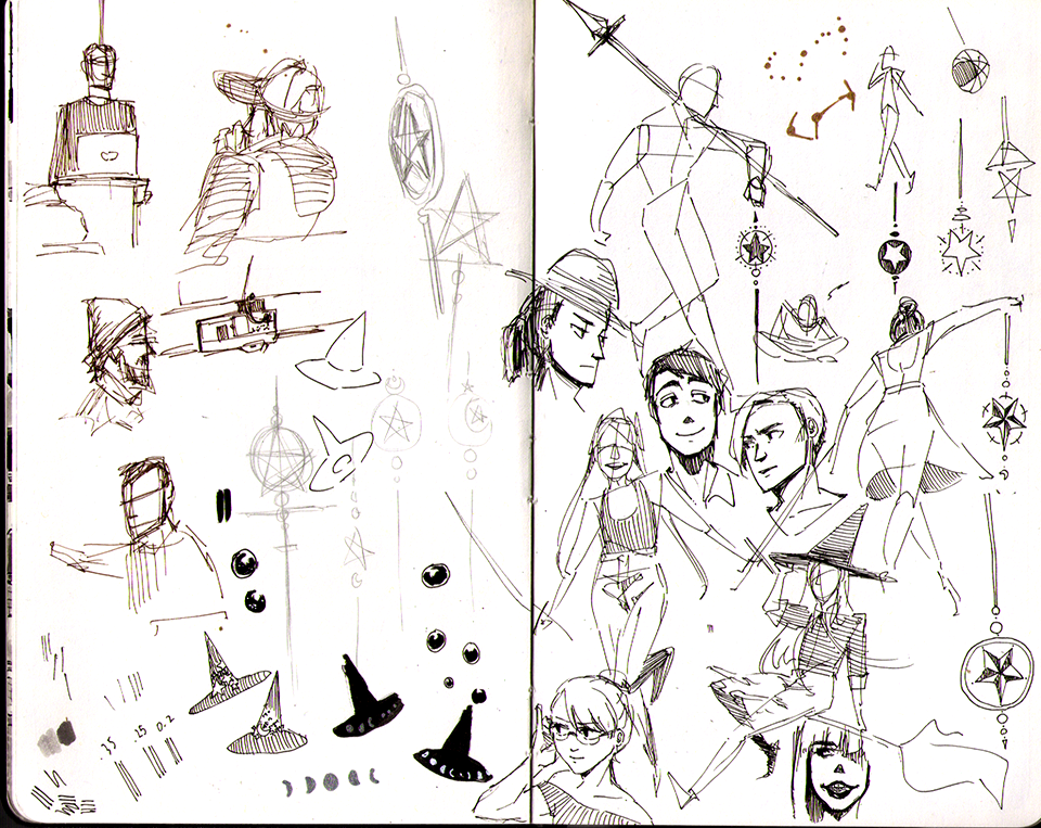 Miscellaneous sketches.