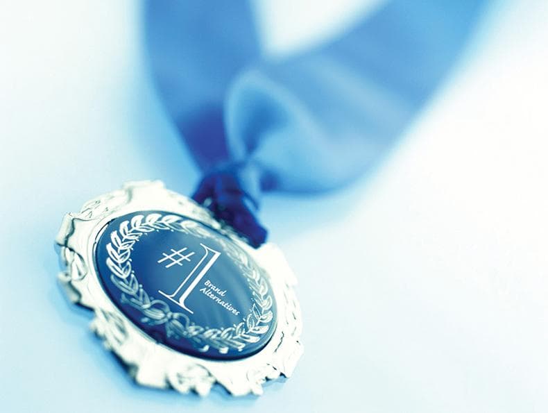 Brand Recognition | Photo of a medal with number 1 written on it