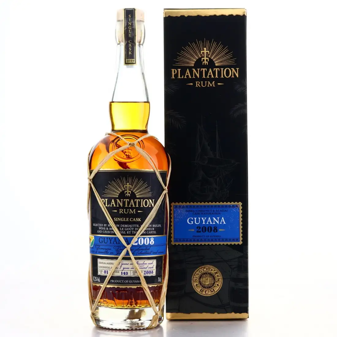 Image of the front of the bottle of the rum Plantation Guyana Single Cask (The Rum Cartel)