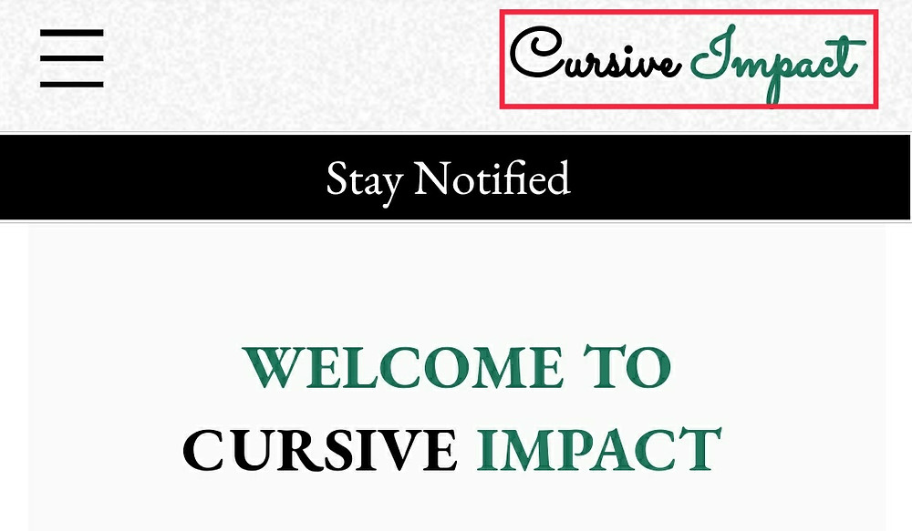 Cursive Impact Logo