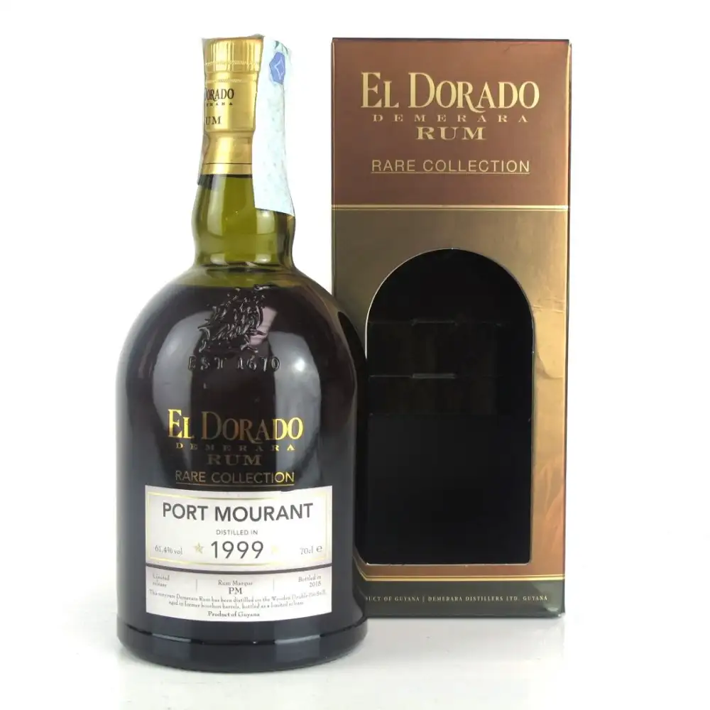 Image of the front of the bottle of the rum El Dorado Rare Collection PM