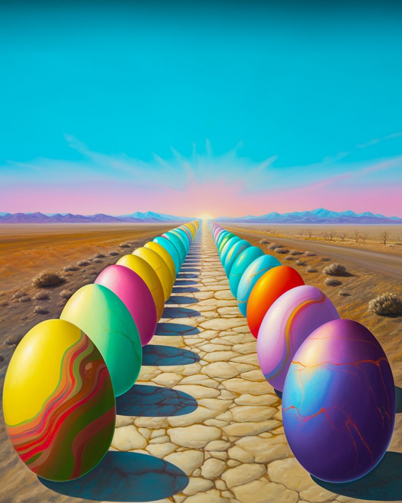 The Egg Trail in the Desert