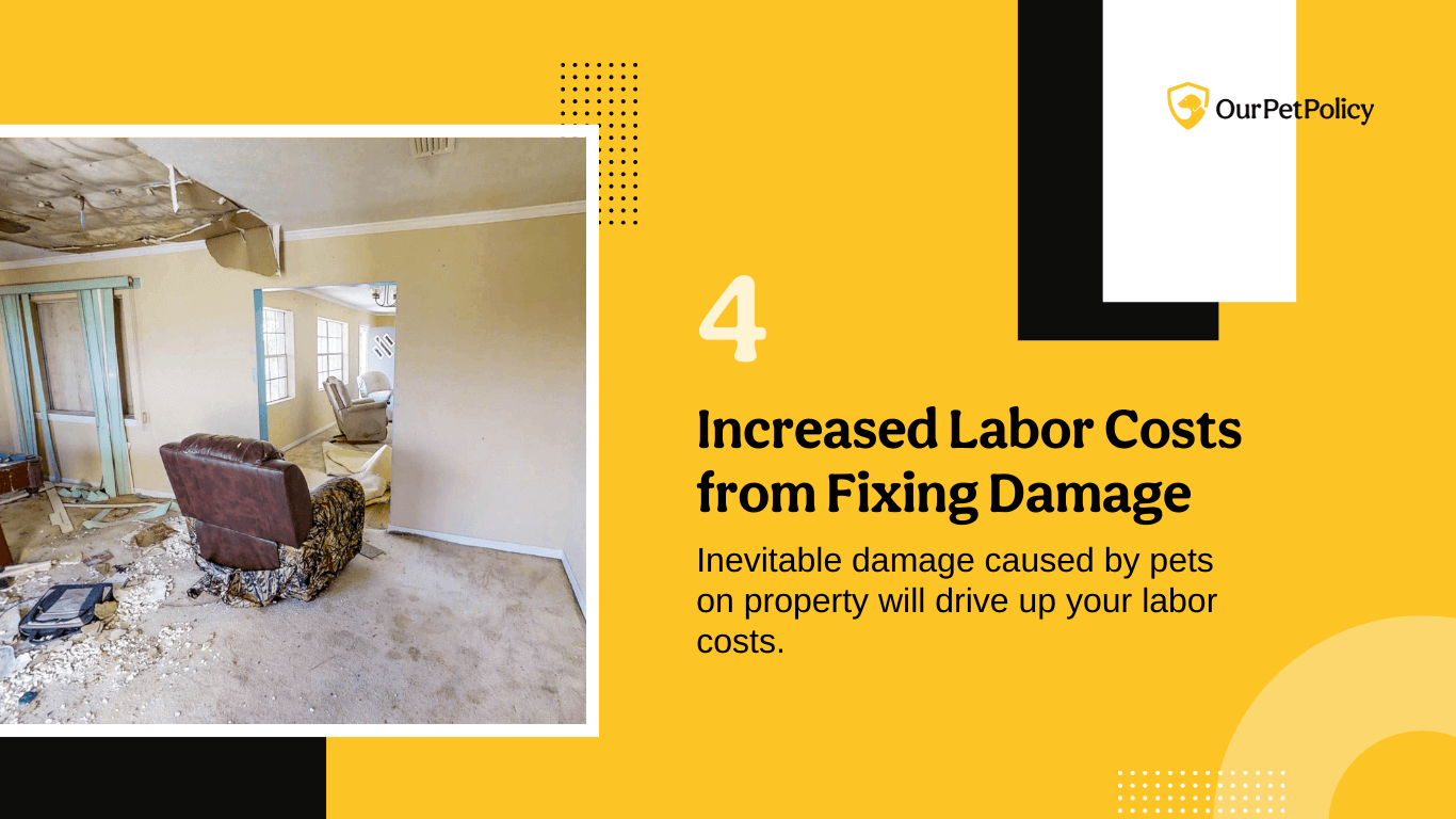 Increased labor costs from fixing damage