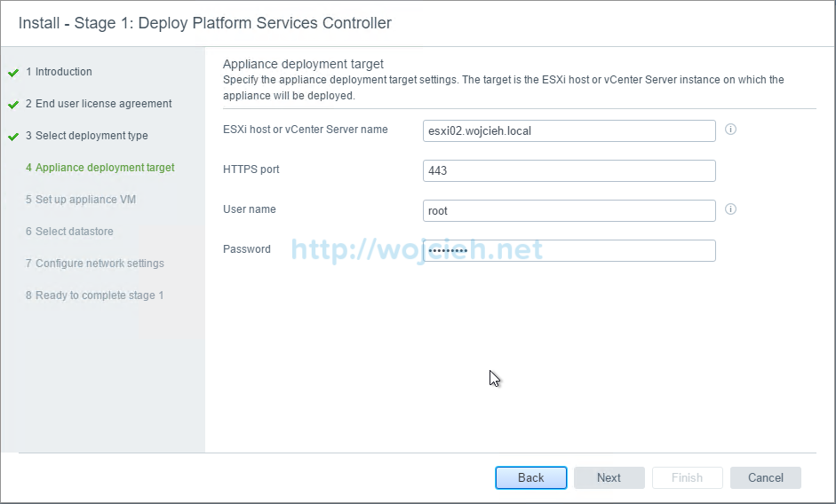 vCenter Server Appliance 6.5 with External Platform Services Controller - 5