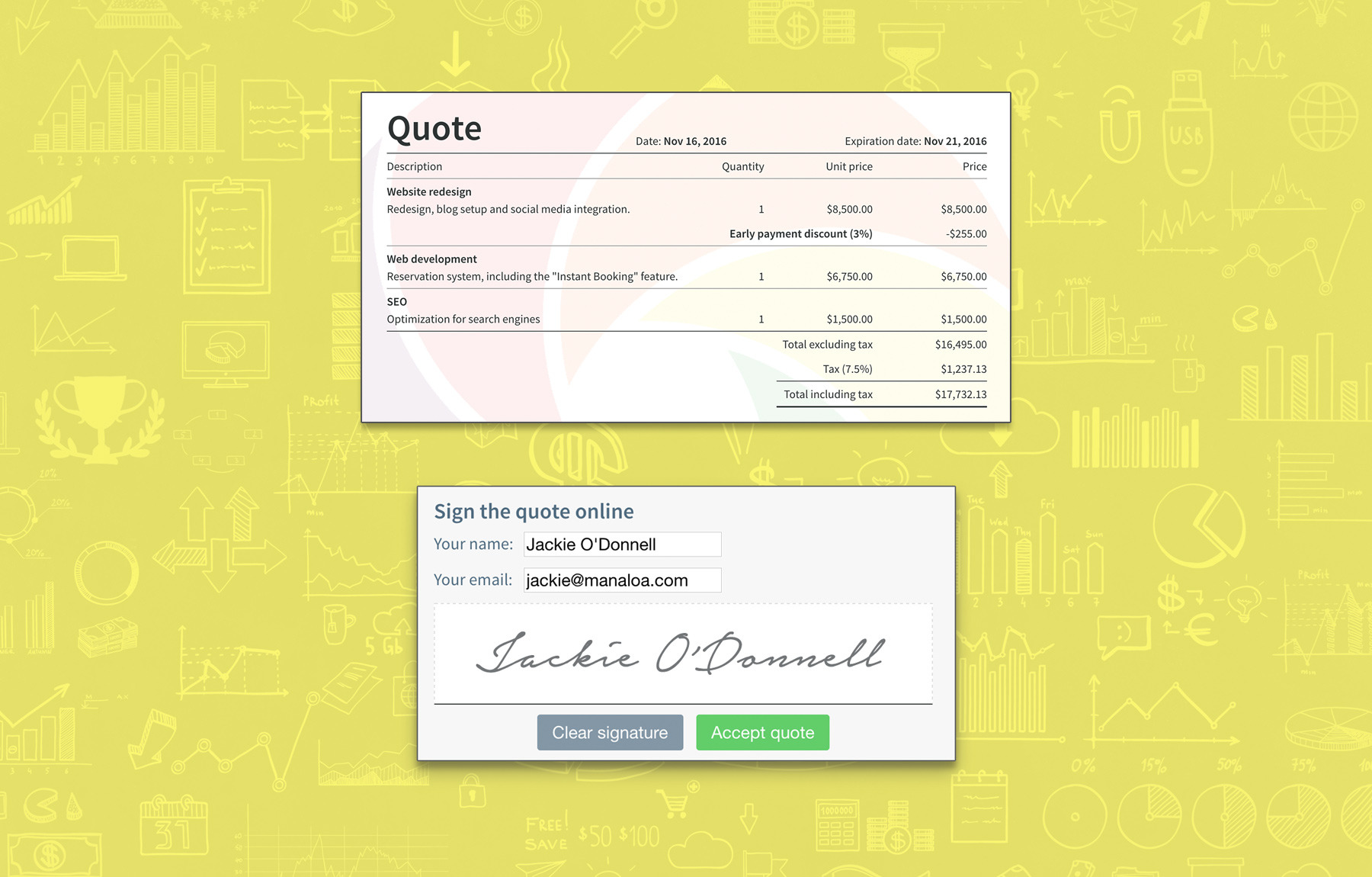Billy Accounting App - Nail the Proposal with Billy Quotes
