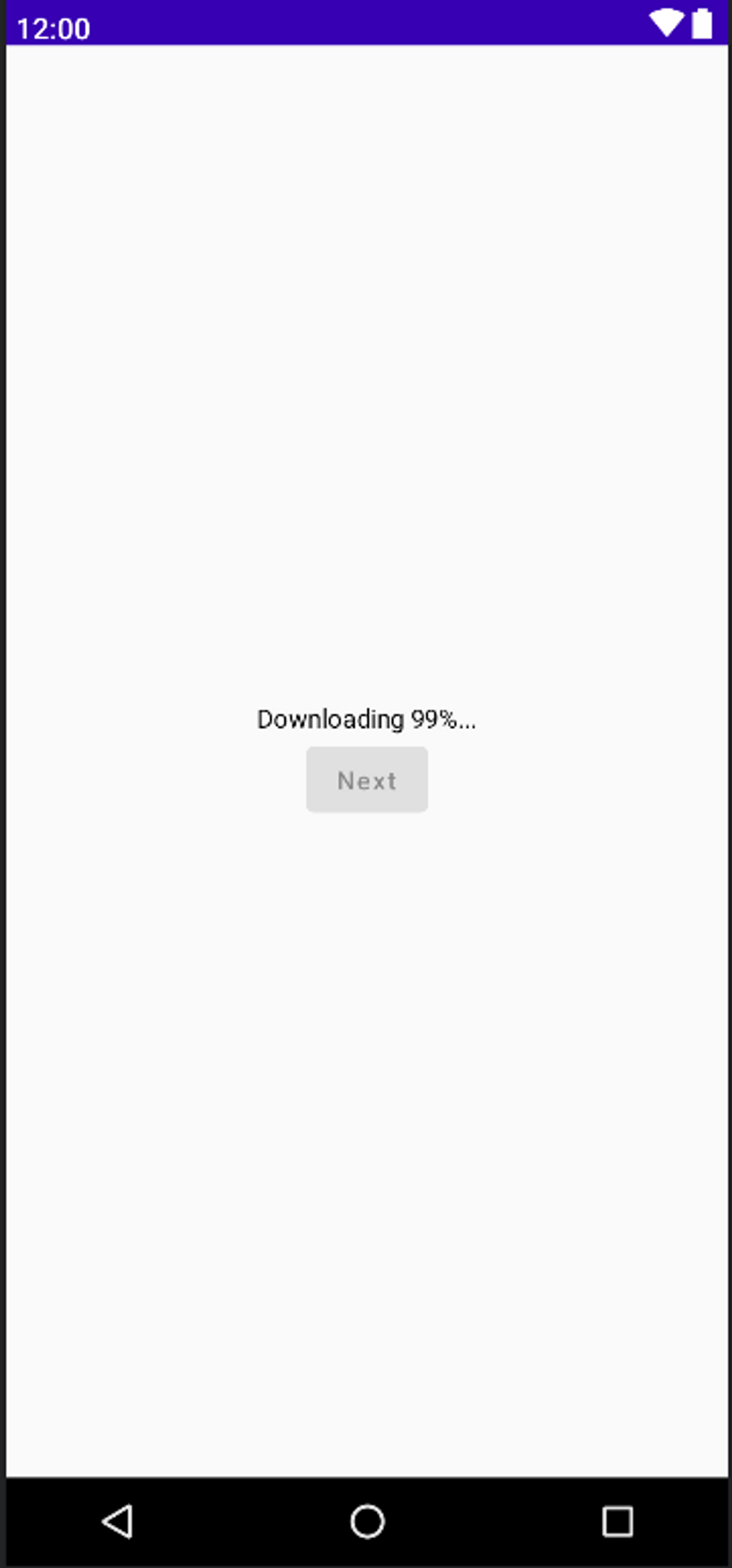 Preview showing 99% downloaded