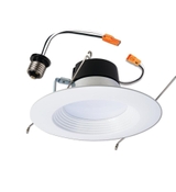 image LT 5 in and 6 in 3000K Integrated LED White Recessed Ceiling Light Fiture Retrofit Downlight Trim 90