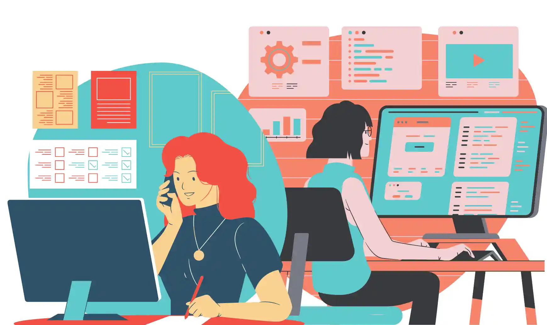 Illustration showing organizational efficiency