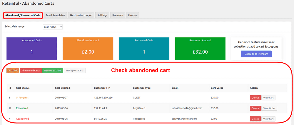 Retainful Admin Panel