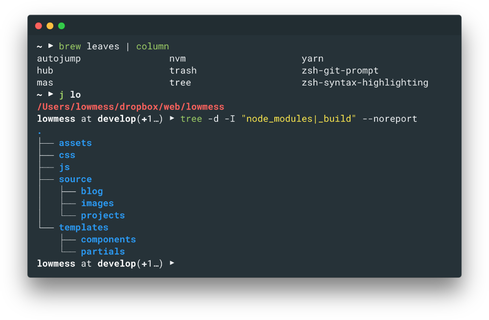 My Hyper terminal, showing some configuration