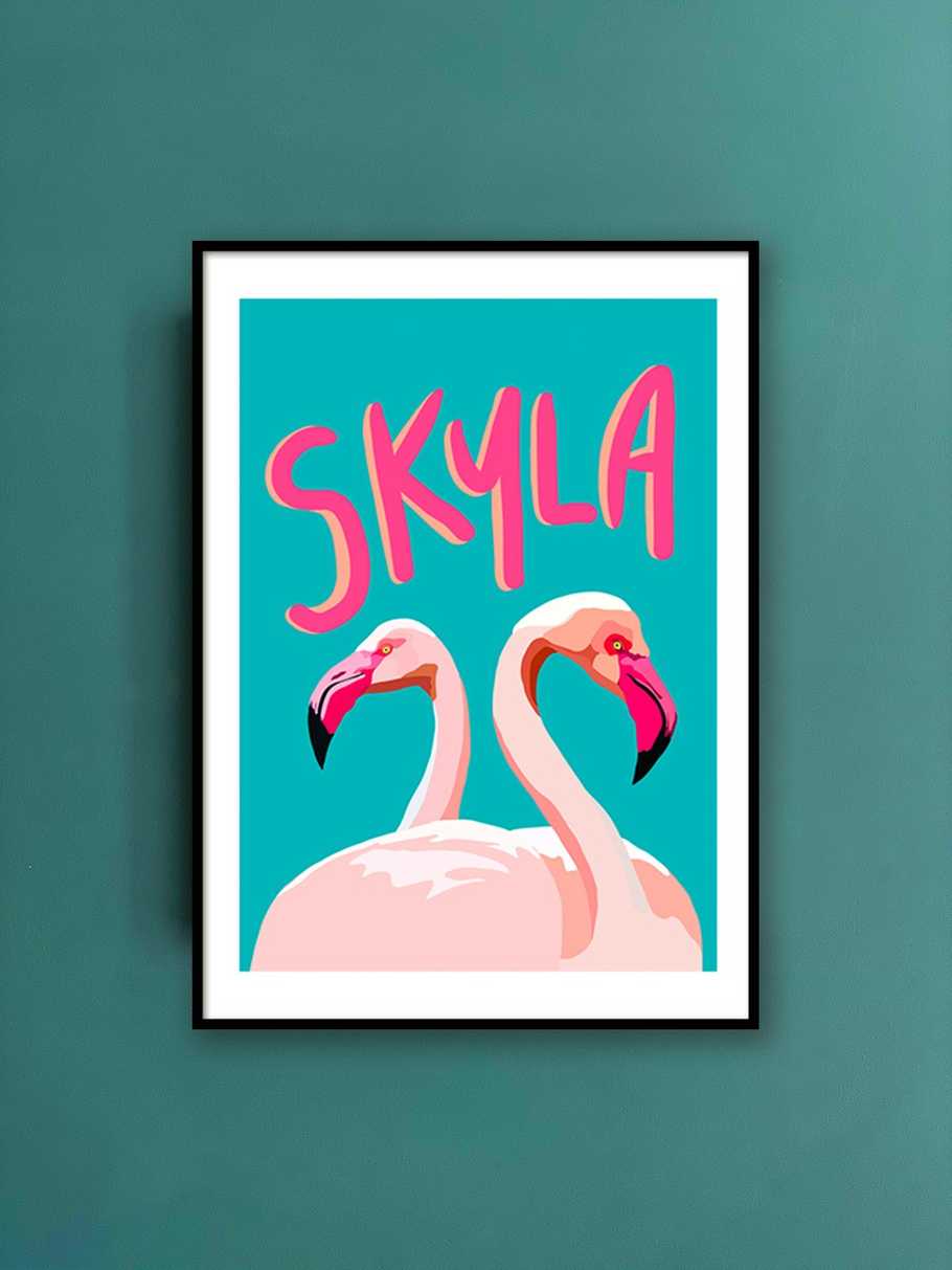 personalised-print-flamingos