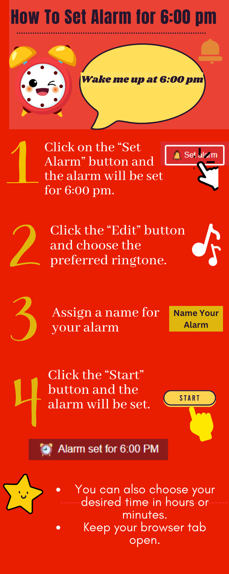 Set Alarm for 600 PM on Our Online Alarm Setter