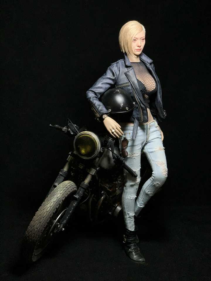Cool Girl With Motorcycle