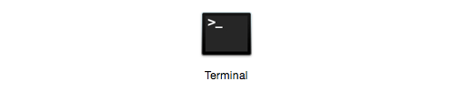 Screenshot of the Terminal icon on Mac
