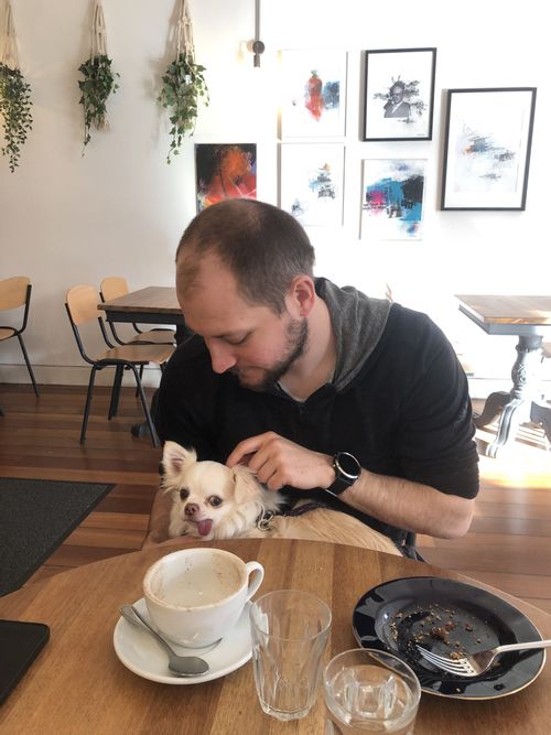 Visiting dog friendly cafes in Hove