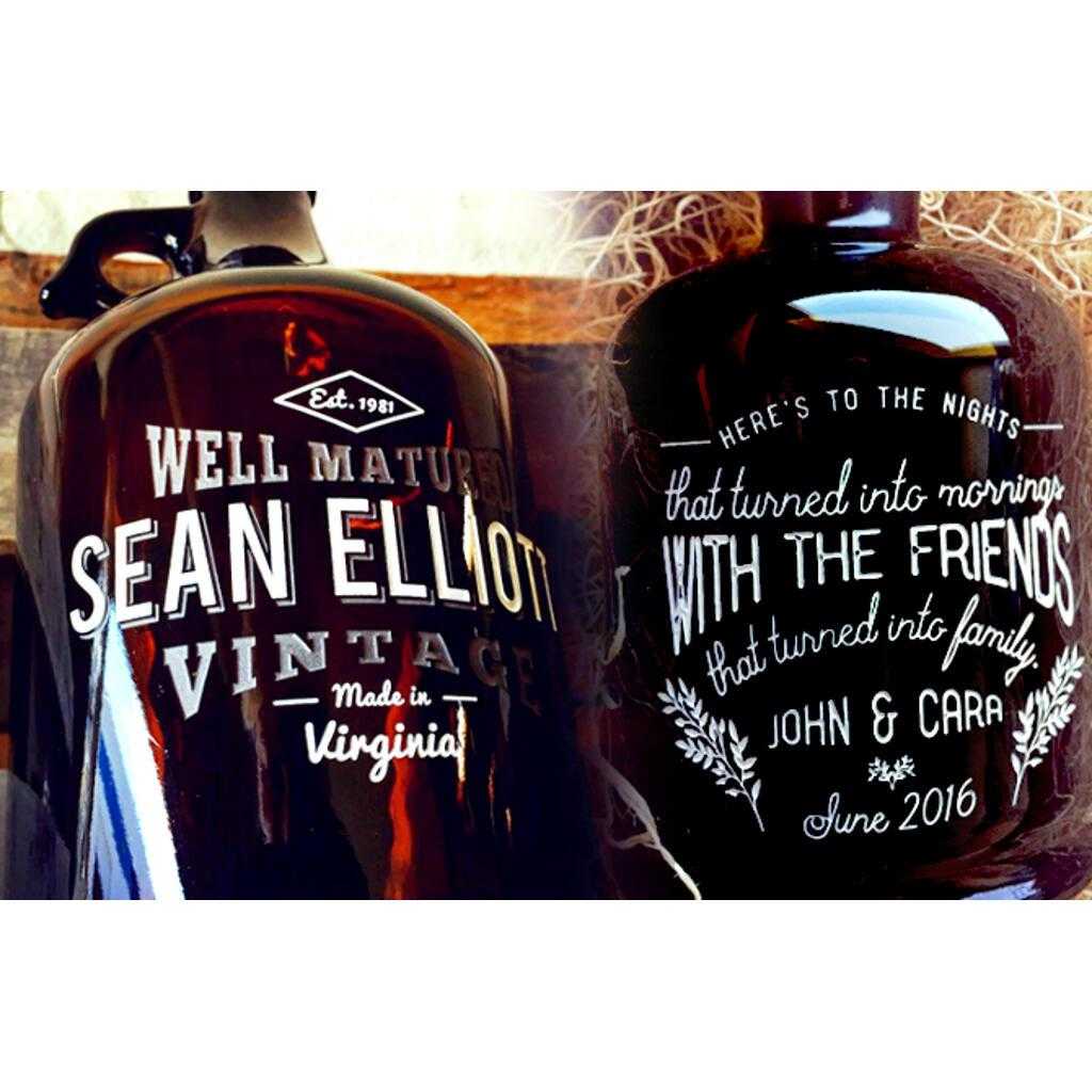 Custom growlers personalized beer gifts by Etching Expressions