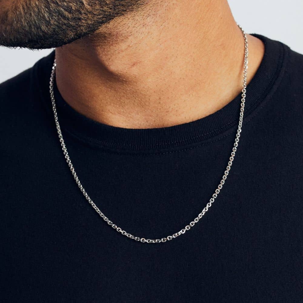 2mm Silver Link Chain Diamond Cut Cable Sterling Silver Link Chain