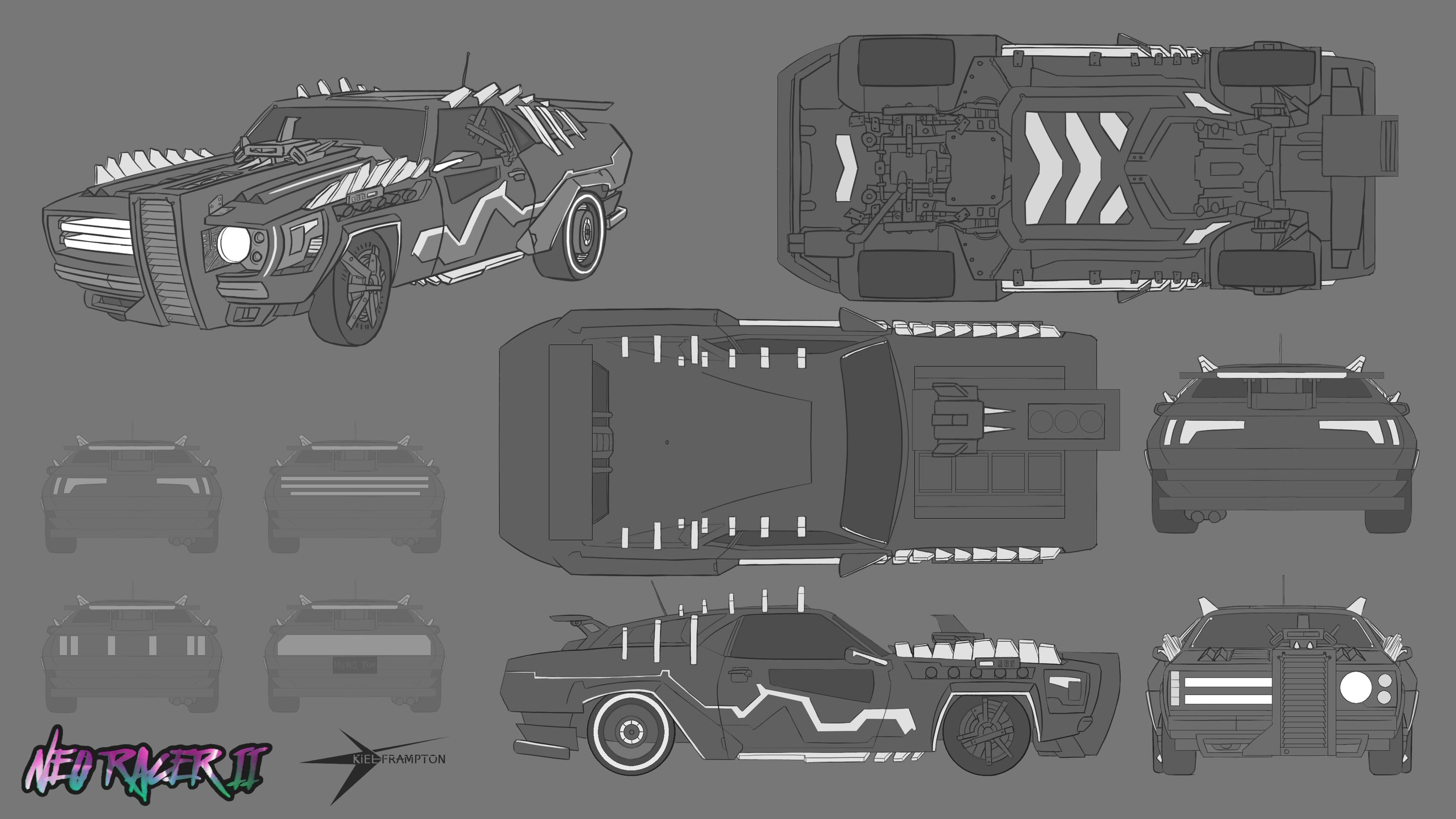 Neo-Racer: Vehicle Orthographic