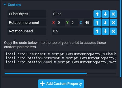 Custom Properties Core Documentation - custom leaderboard roblox