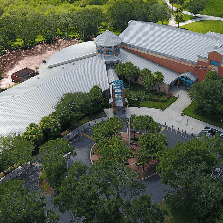 Aerial view of a UACDC building