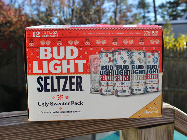 The Ugly Sweater Seltzer Pack getting some fresh air