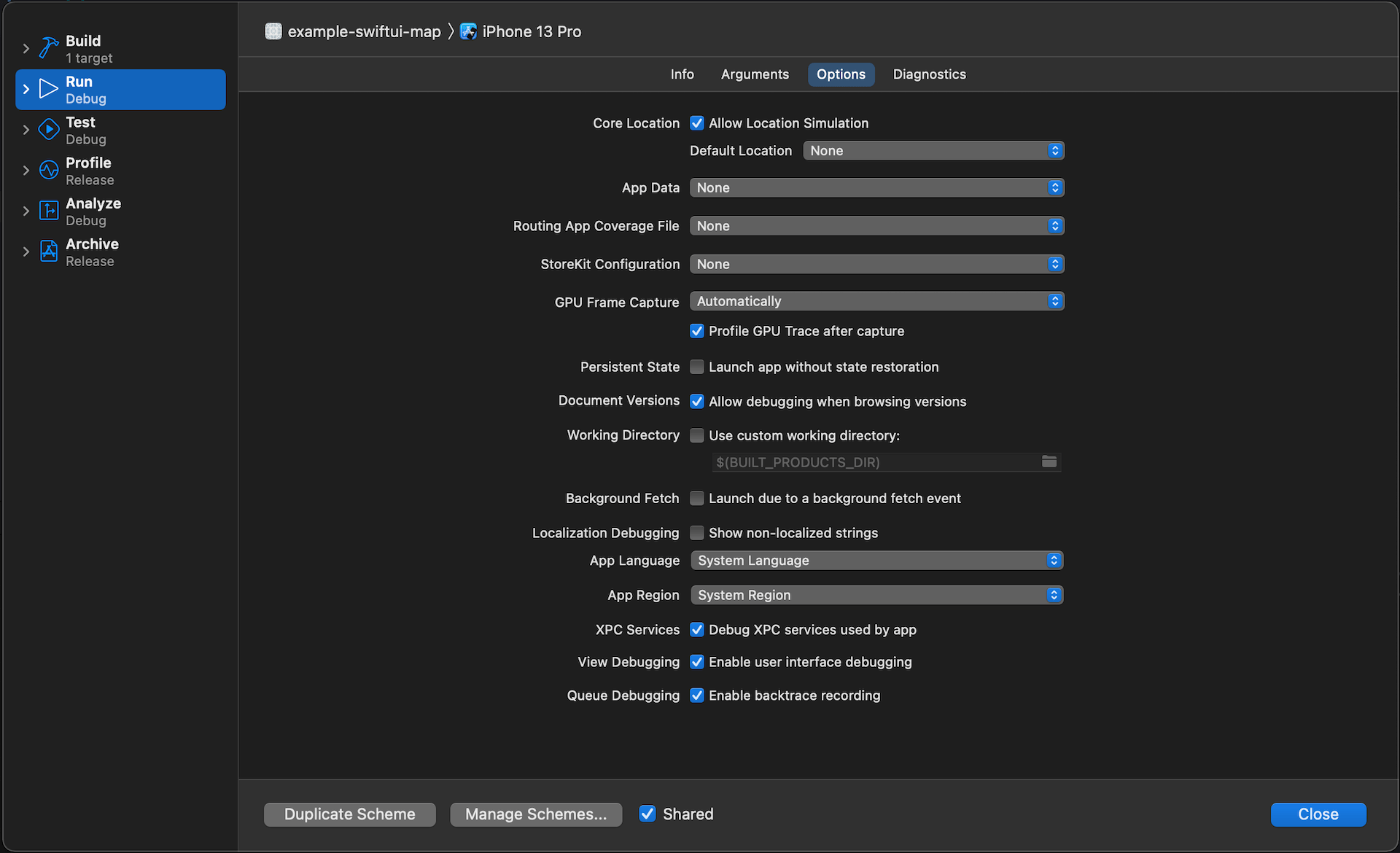 os x simulator attach debugger to app