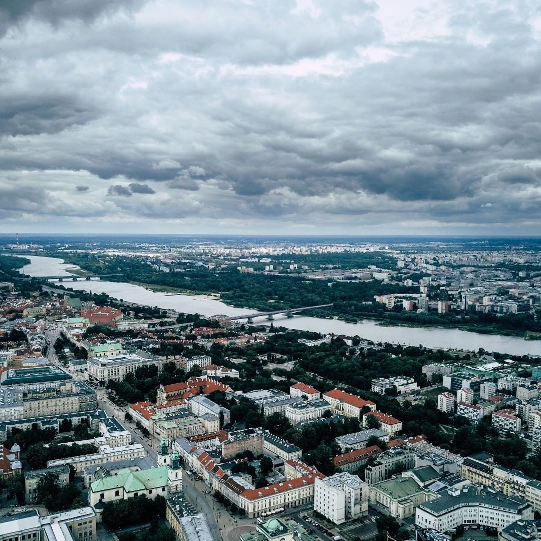aerial photo of Warsaw