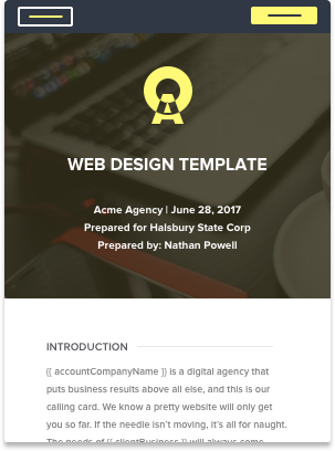 Web Design Proposal template