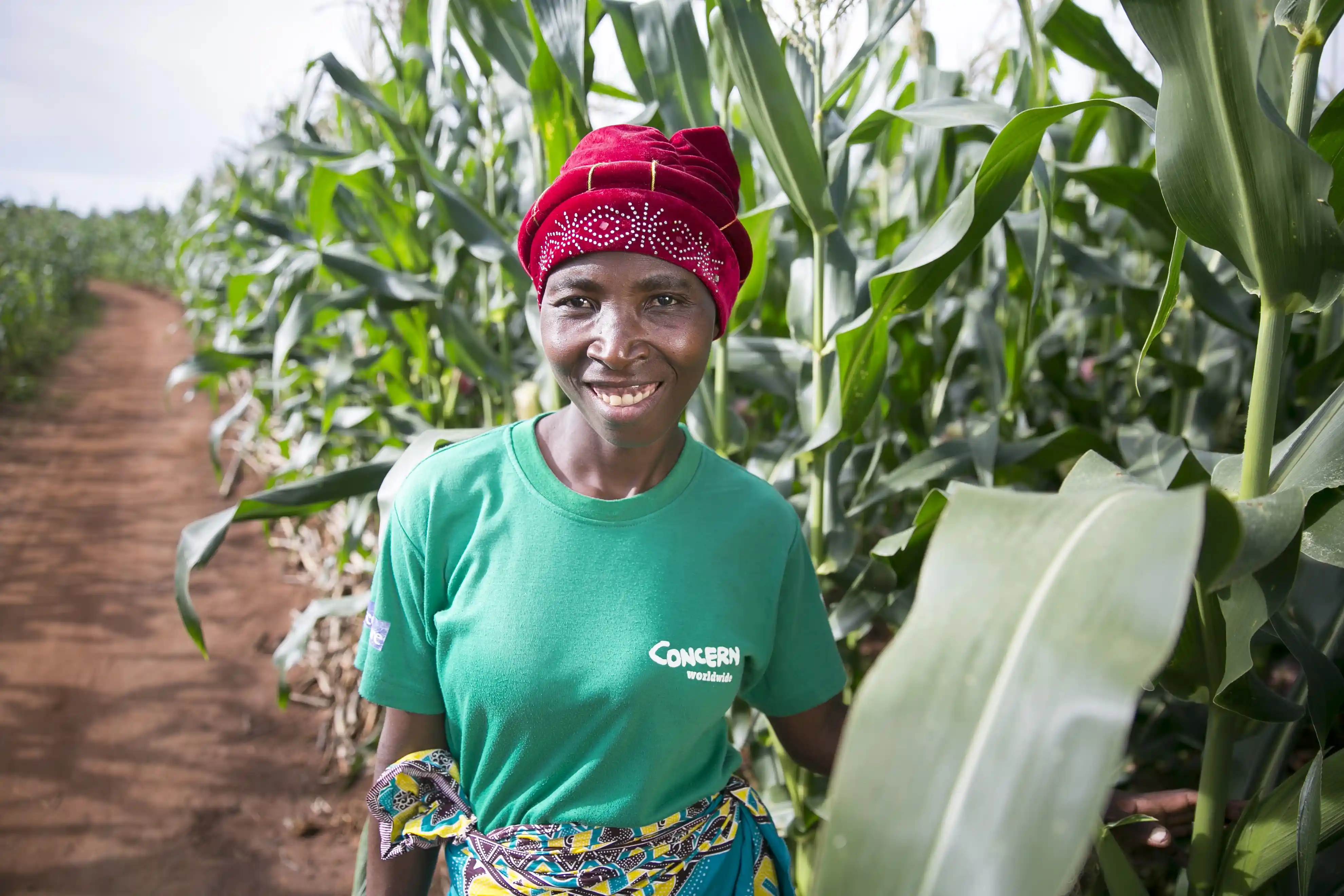 Esime Jenaia, a Lead Farmer for conservation agriculture, at her plot in Chituke village, Mangochi, Malawi.