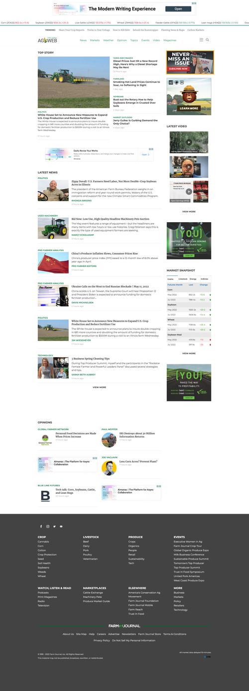 Screenshot of Farm Journal project