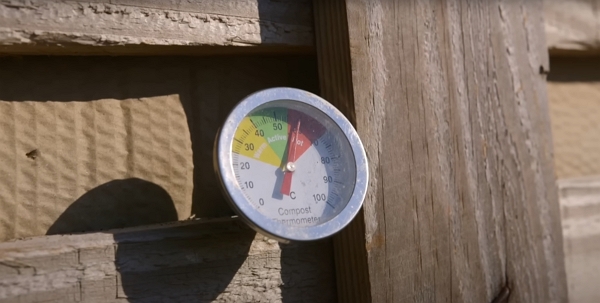 A compost thermometer