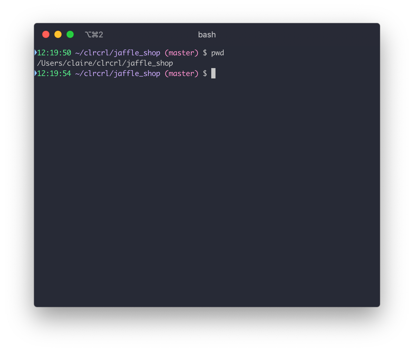 Use `pwd` to ensure that your terminal's working directory is your dbt project.