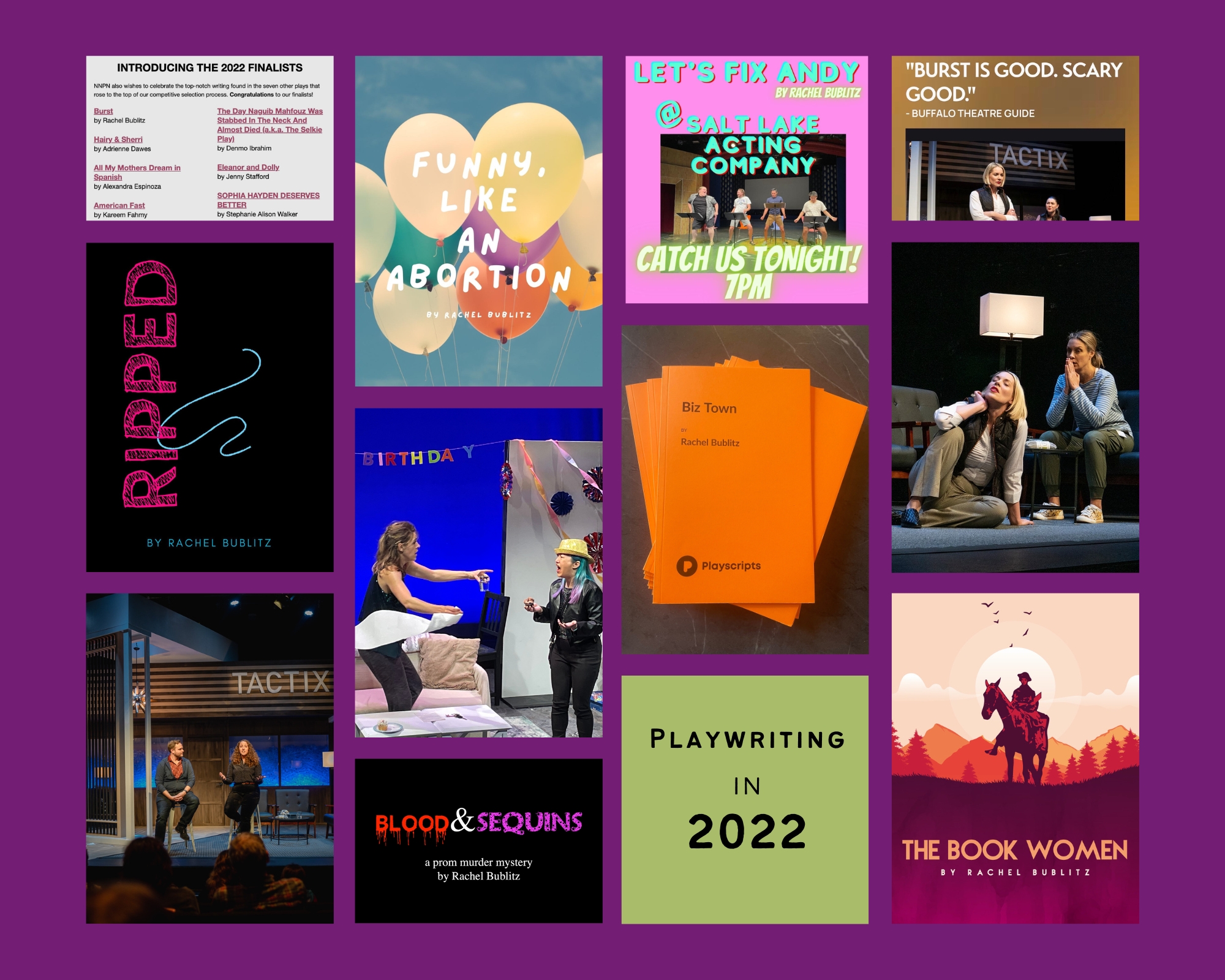 2022 Playwriting Collage.