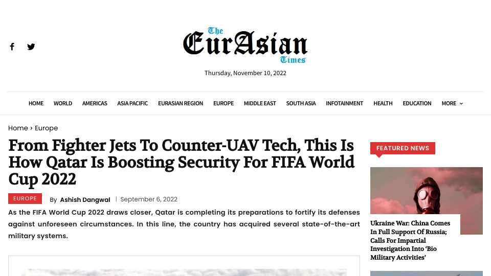 From Fighter Jets To Counter-UAV Tech, This Is How Qatar Is Boosting Security For FIFA World Cup 2022