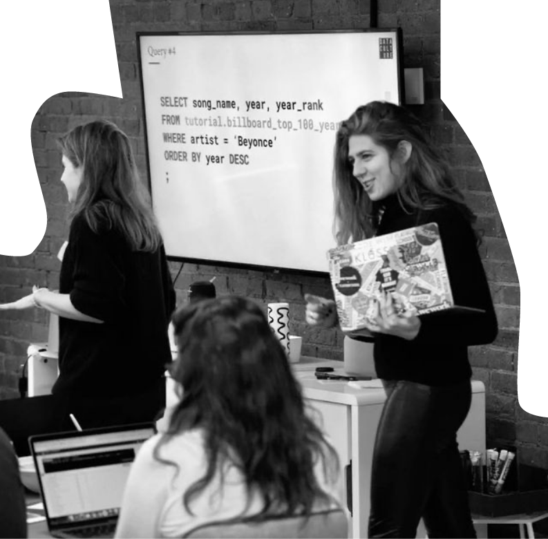 Gabi and Leah teaching SQL